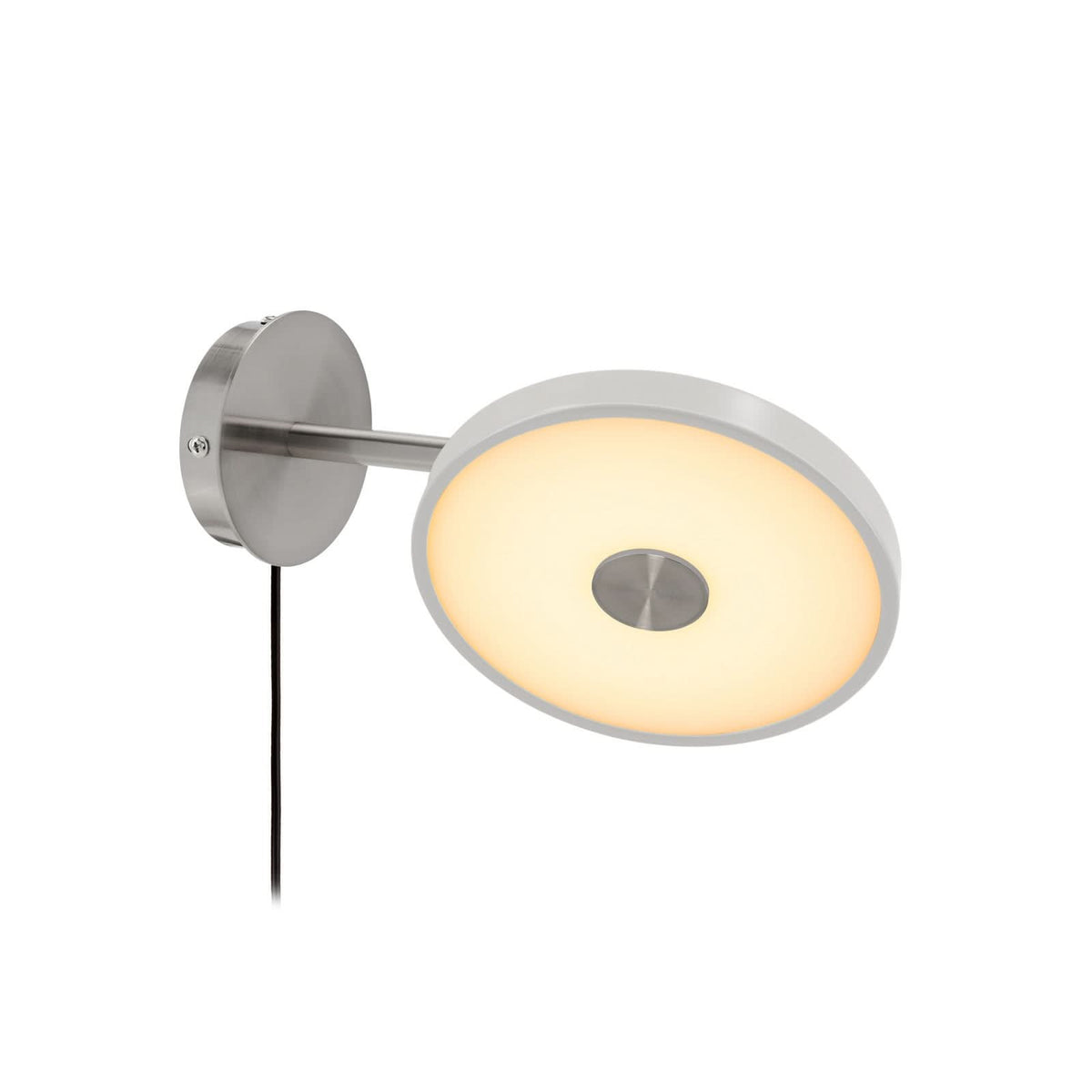 Applique murale LED Asteria Short en aluminium, gris clair, Ø 15 cm