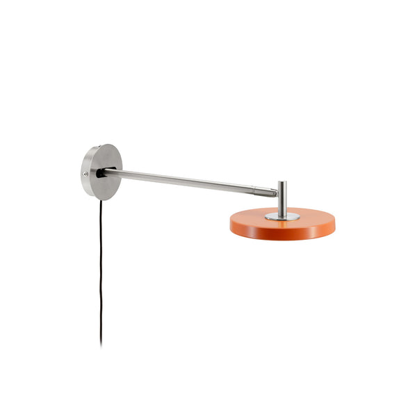 Applique murale LED Asteria Long en aluminium, orange, Ø 15 cm