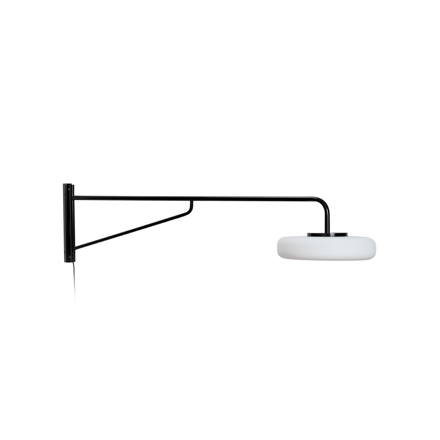 Applique murale LED Sway en verre, noir et blanc, hauteur 28 cm