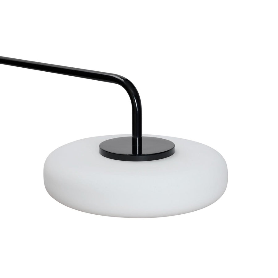 Applique murale LED Sway en verre, noir et blanc, hauteur 28 cm