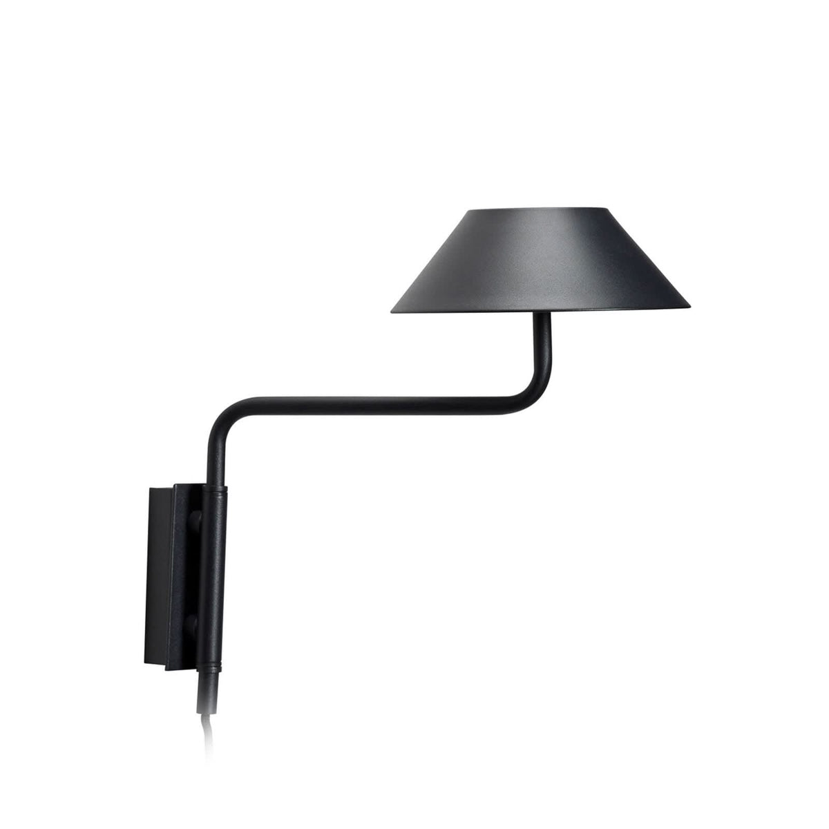 Applique murale LED Cover en métal, noir, hauteur 25 cm