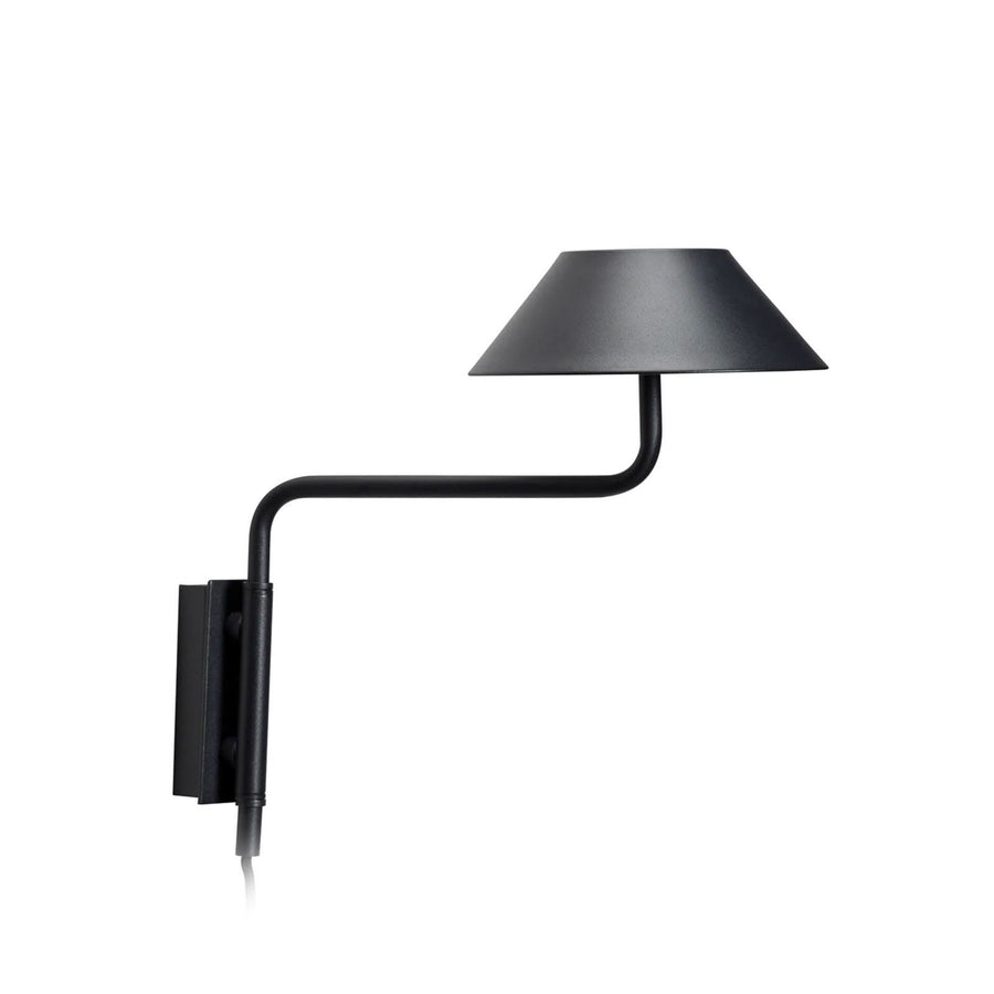 Applique murale LED Cover en métal, noir, hauteur 25 cm