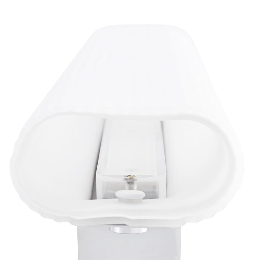 Applique murale LED Victoire en verre, blanc, hauteur 50 cm, IP44