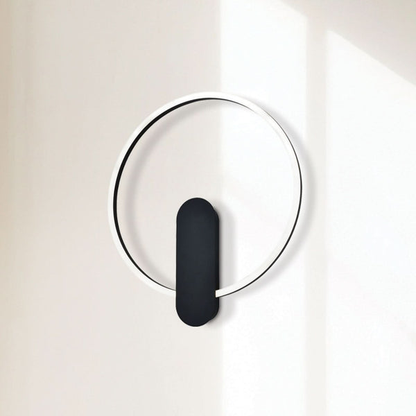 Applique murale LED Zaklin en aluminium, noir, hauteur 45 cm