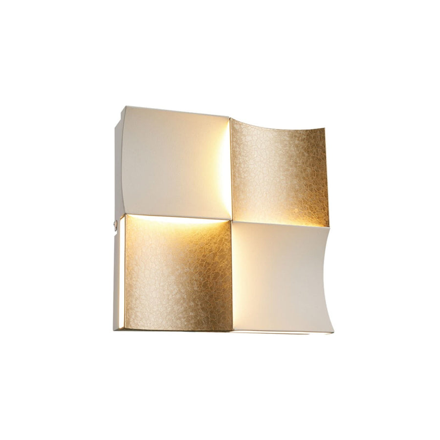 Applique murale LED Ariella en aluminium, doré et blanc, hauteur 21 cm
