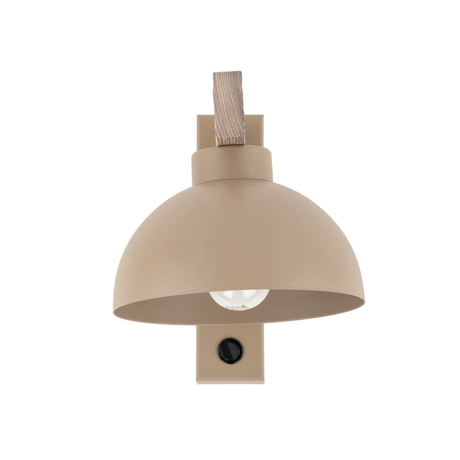 Applique murale Oslo en bois, sable, hauteur 20 cm
