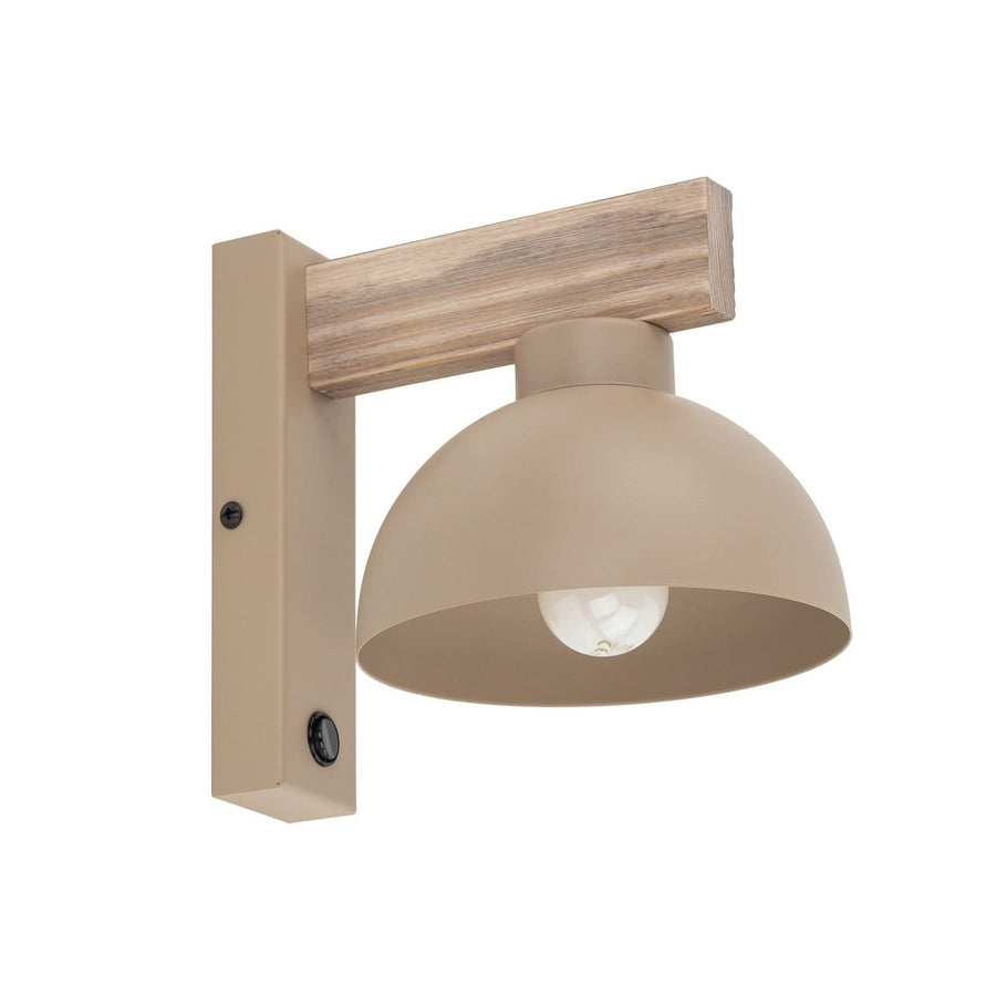 Applique murale Oslo en bois, sable, hauteur 20 cm
