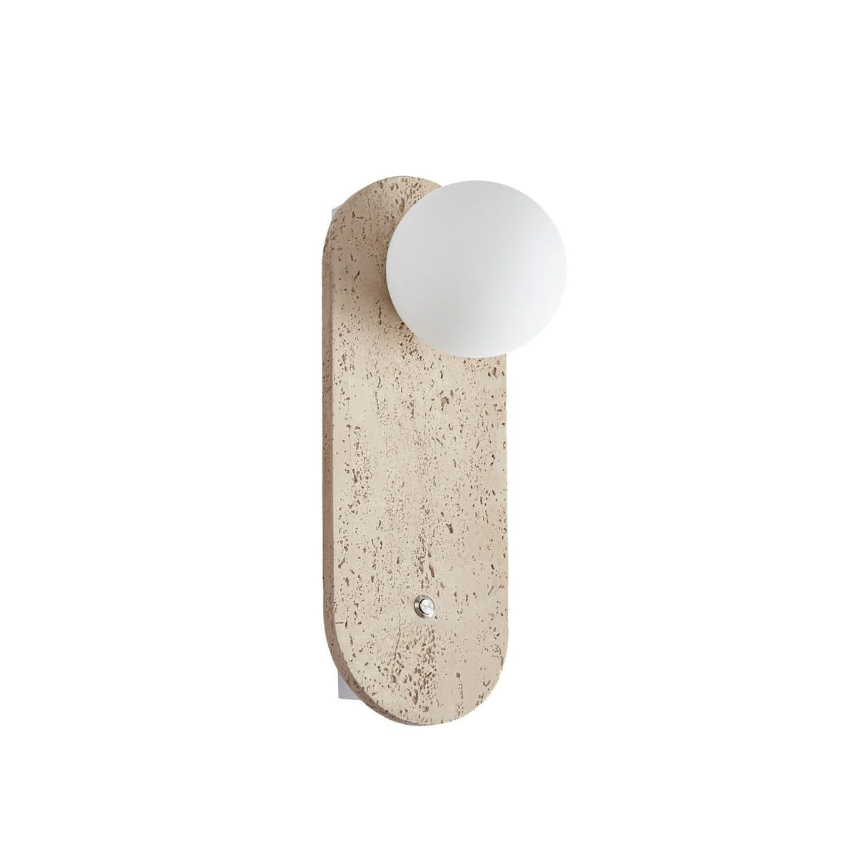 Applique murale Lumille en verre, beige structuré et blanc, hauteur 33 cm