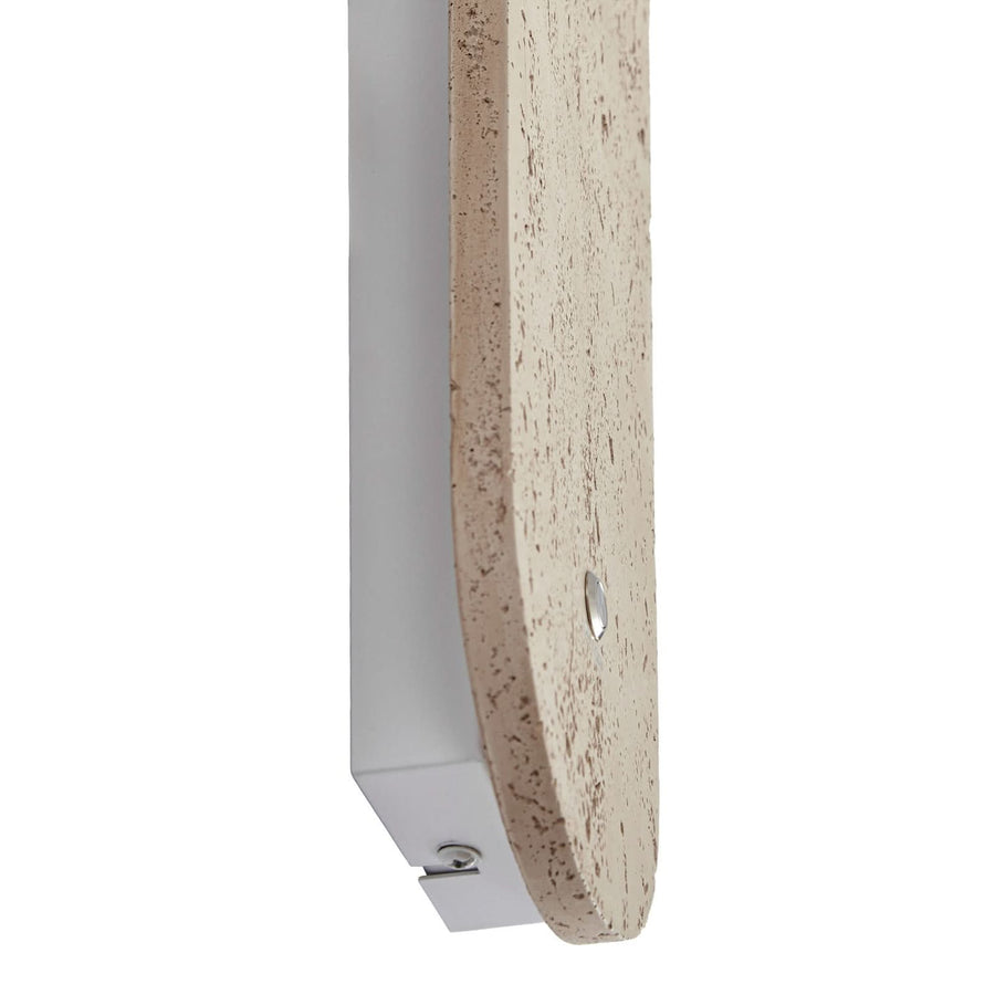 Applique murale Lumille en verre, beige structuré et blanc, hauteur 33 cm