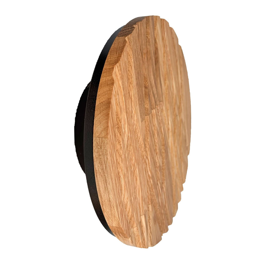 Applique murale LED Atacama en bois, Ø 19 cm, IP44