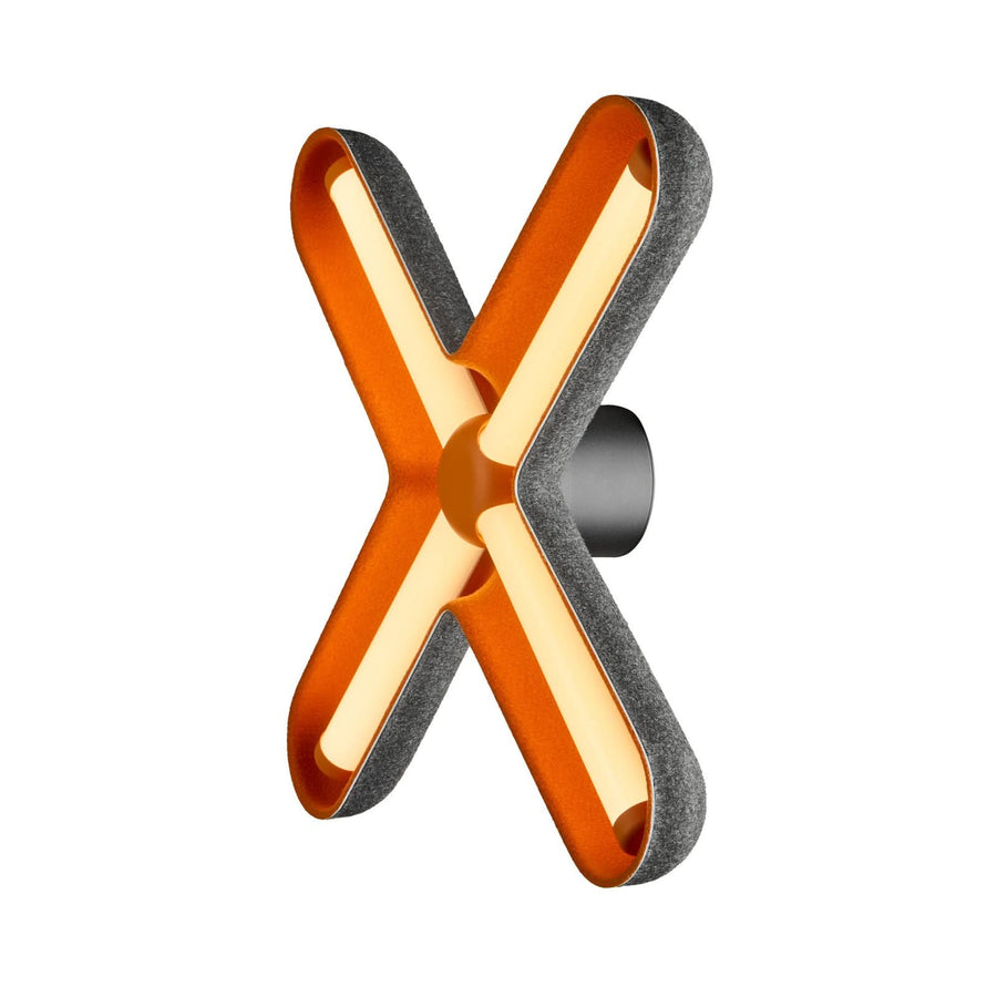 Applique murale LED Fuzz en aluminium, orange et noir, hauteur 50,1 cm