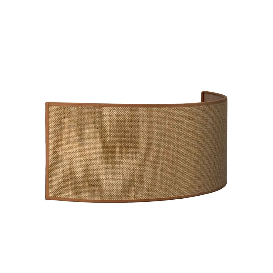Applique murale Nature en tissu, marron, 2 lumières, hauteur 16 cm