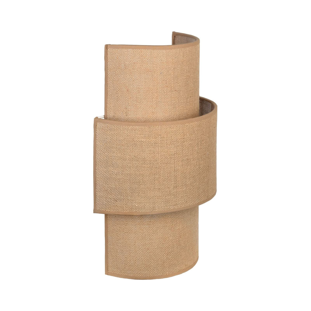 Applique murale Nature en tissu, marron, 2 lumières, hauteur 40,5 cm