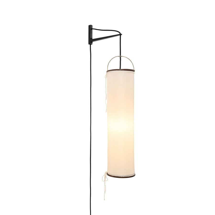 Applique murale Silk Lantern, beige et noyer