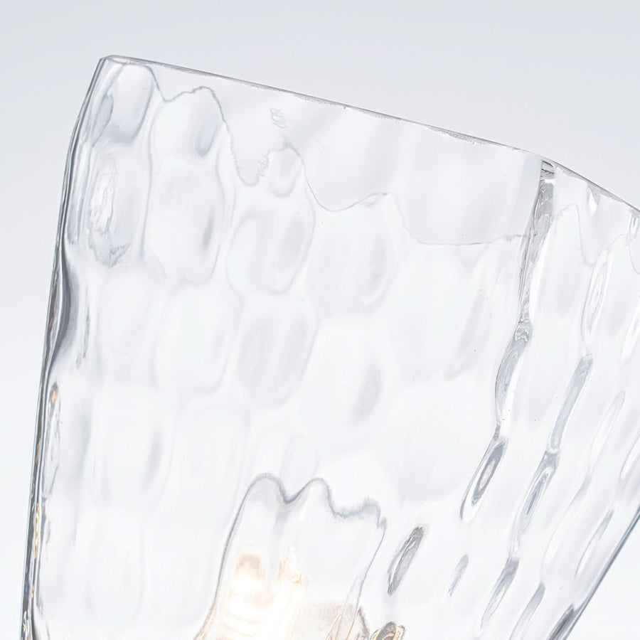 Applique murale Marant en verre, chromé poli et transparent, Ø 12,7 cm, IP44