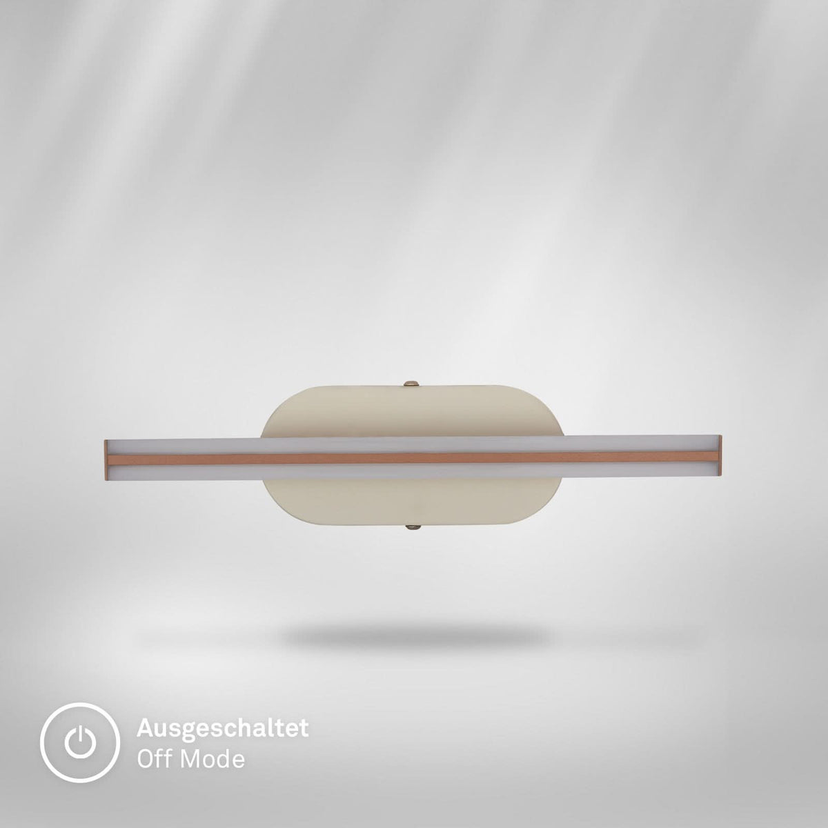 Applique murale LED Ruth en métal, gris clair et blanc, hauteur 30 cm