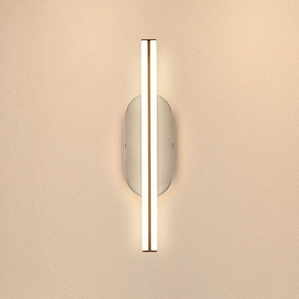 Applique murale LED Ruth en métal, gris clair et blanc, hauteur 30 cm