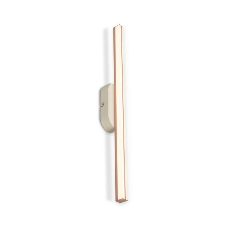 Applique murale LED Ruth en métal, gris clair et blanc, hauteur 60 cm