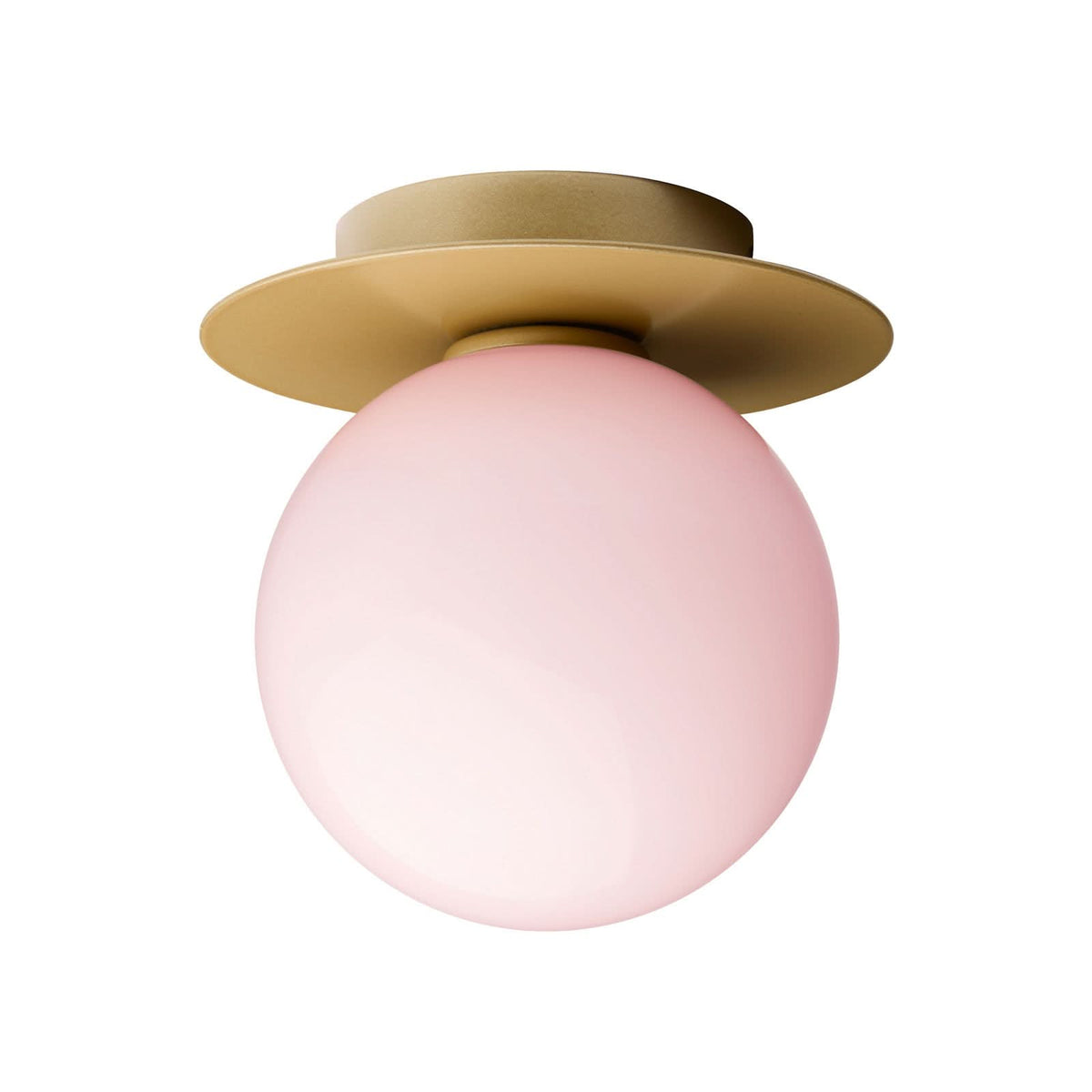 Applique murale Liila 1 Medium en verre, rosé et doré, Ø 16,5 cm, IP44