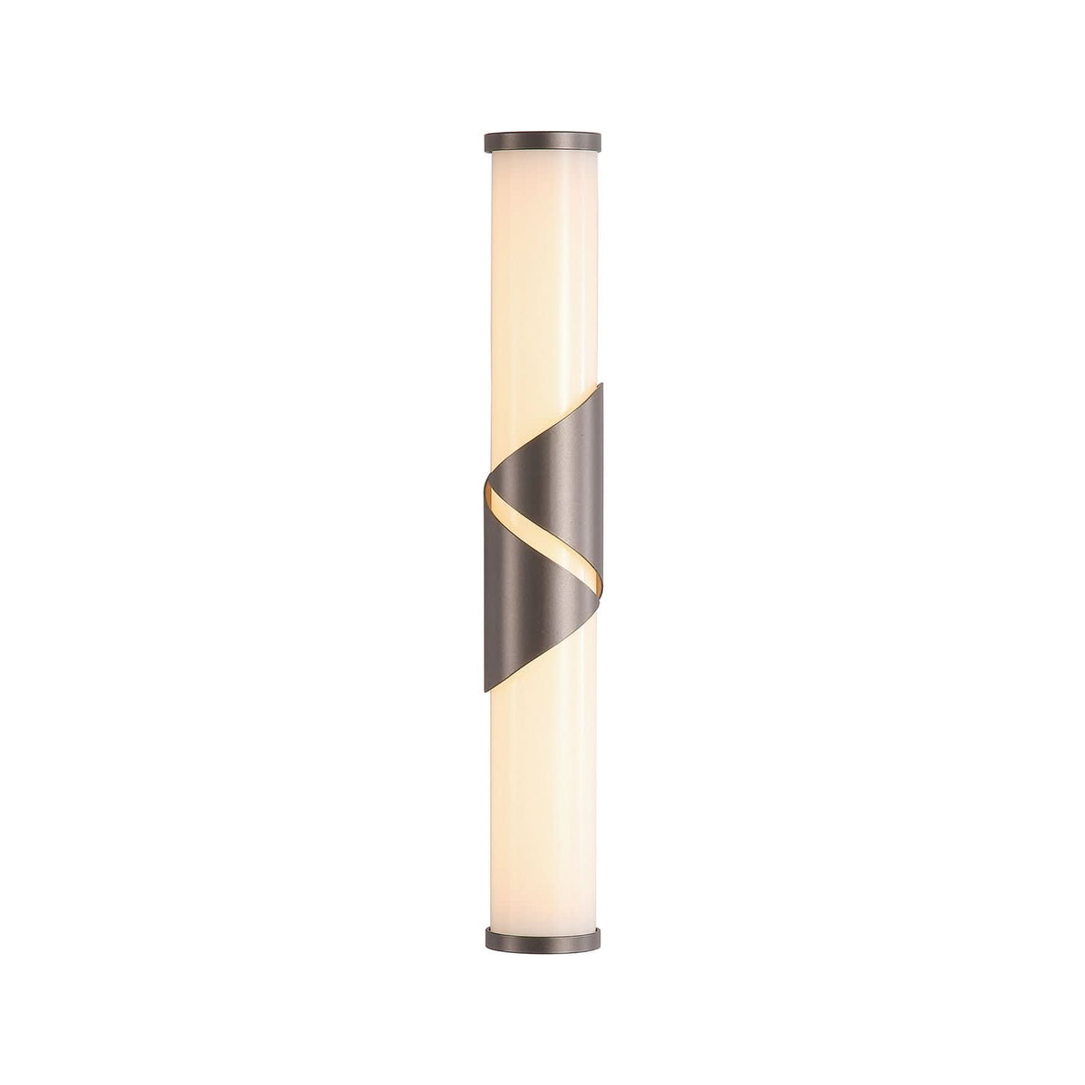 Applique murale LED Wrap en verre, bronze, hauteur 37 cm, IP44