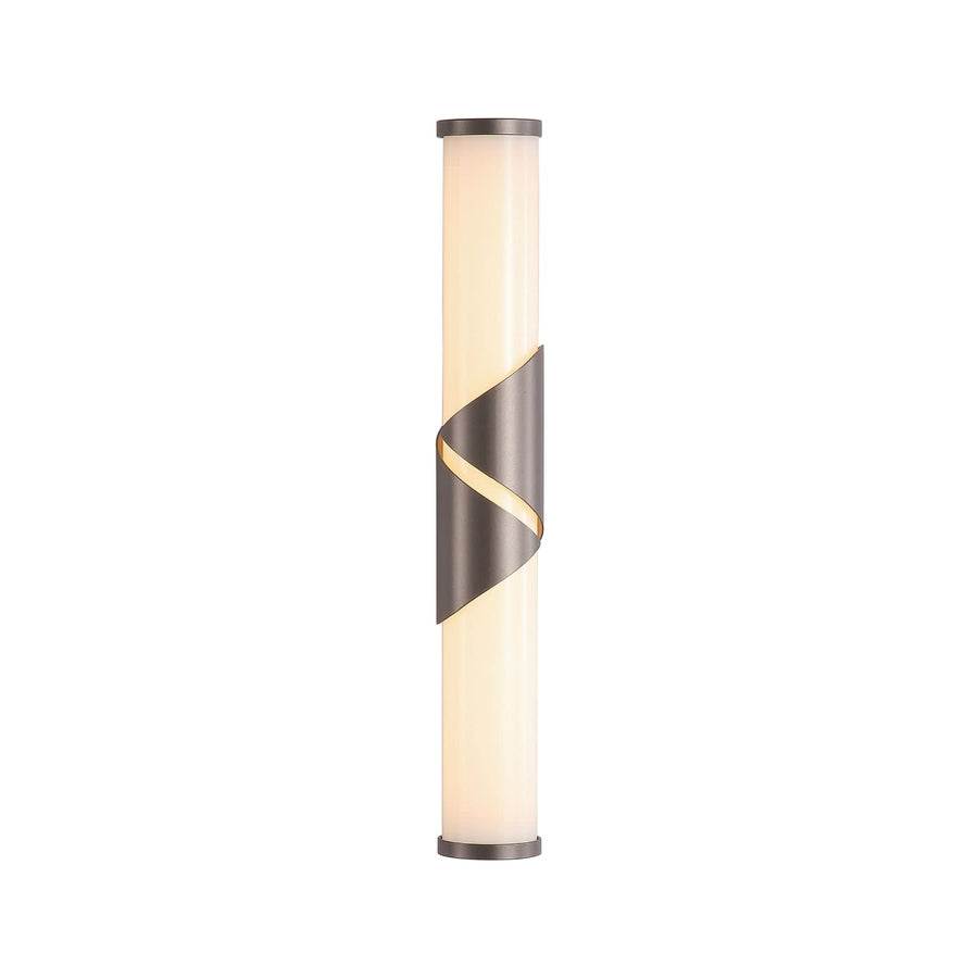 Applique murale LED Wrap en verre, bronze, hauteur 37 cm, IP44