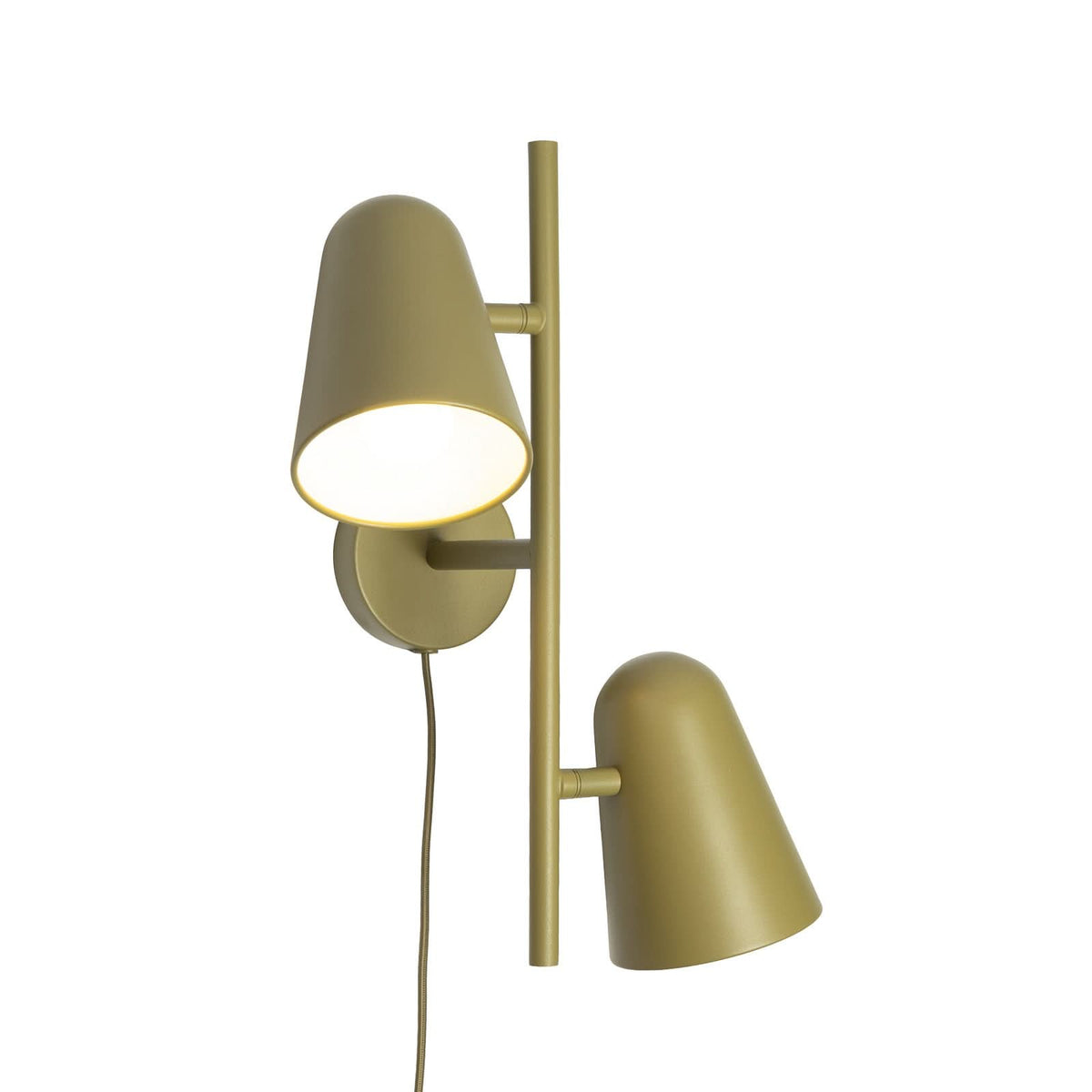 Applique murale Salamanca en métal, vert, 2 lumières, hauteur 43 cm