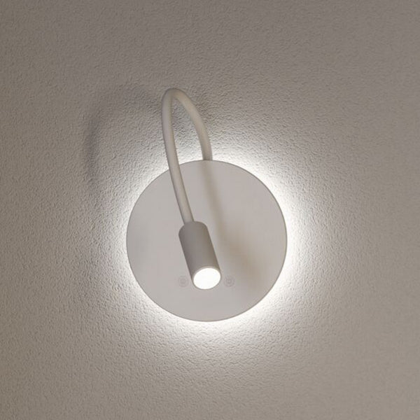 Applique murale LED rechargeable Miora en métal, blanc, Ø 20 cm