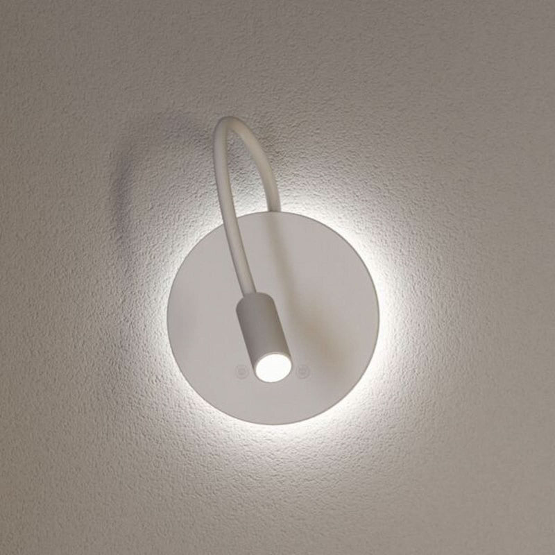 Applique murale LED rechargeable Miora en métal, blanc, Ø 20 cm