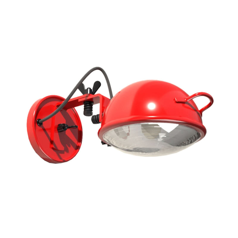 Applique murale Jeep en verre, rouge, hauteur 16,5 cm