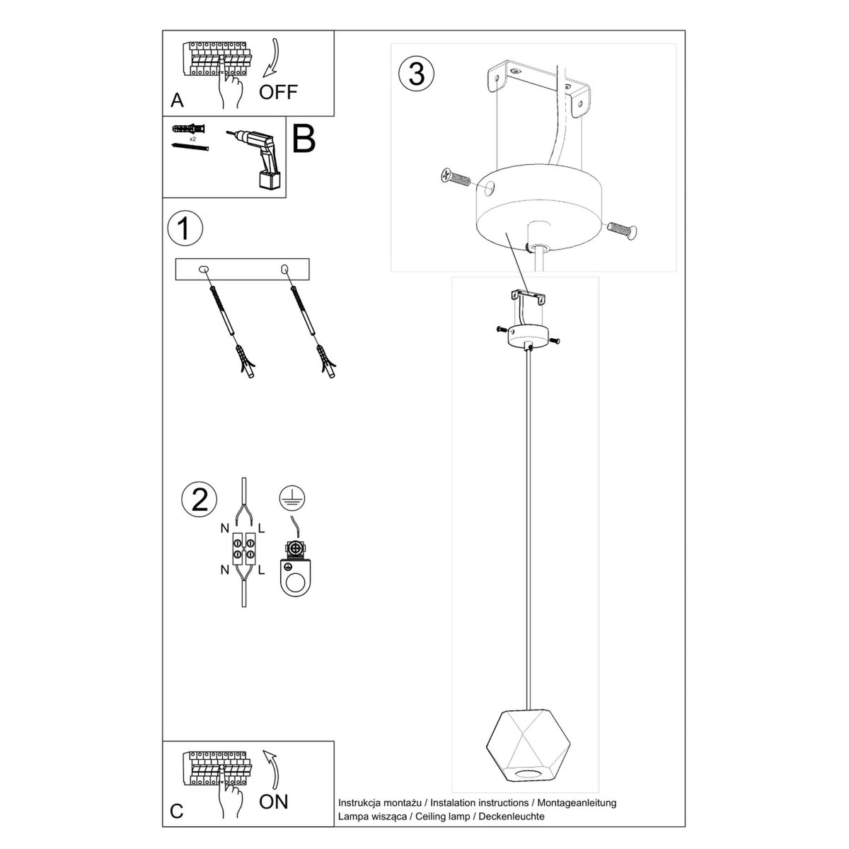 Lampe pendante WOODY bois naturel