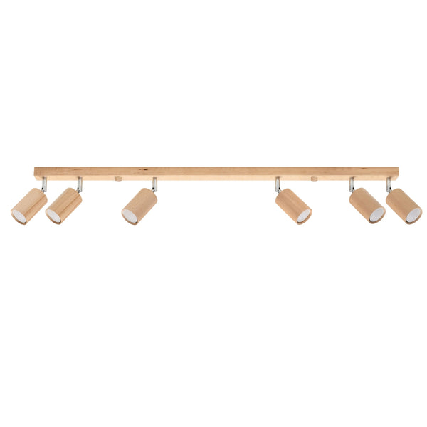 Plafonnier BERG 6 en bois naturel
