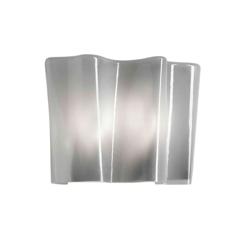 Applique murale Logico Micro 33 en verre, gris, 2 lumières, hauteur 32 cm