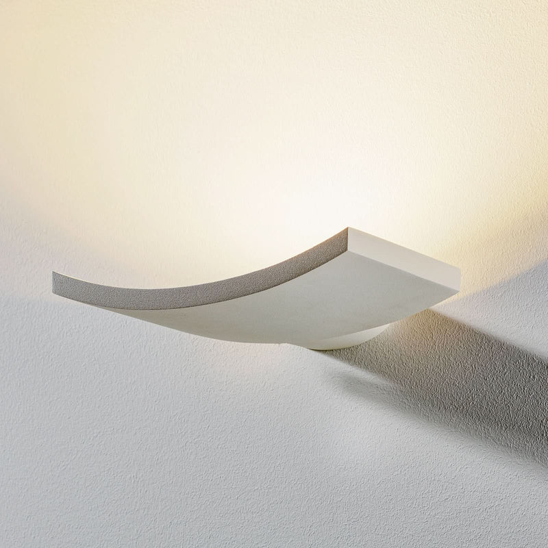 Applique murale LED Microsurf en aluminium, blanc, hauteur 4,4 cm