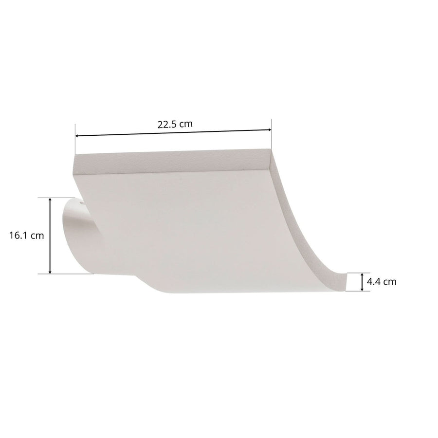Applique murale LED Microsurf en aluminium, blanc, hauteur 4,4 cm