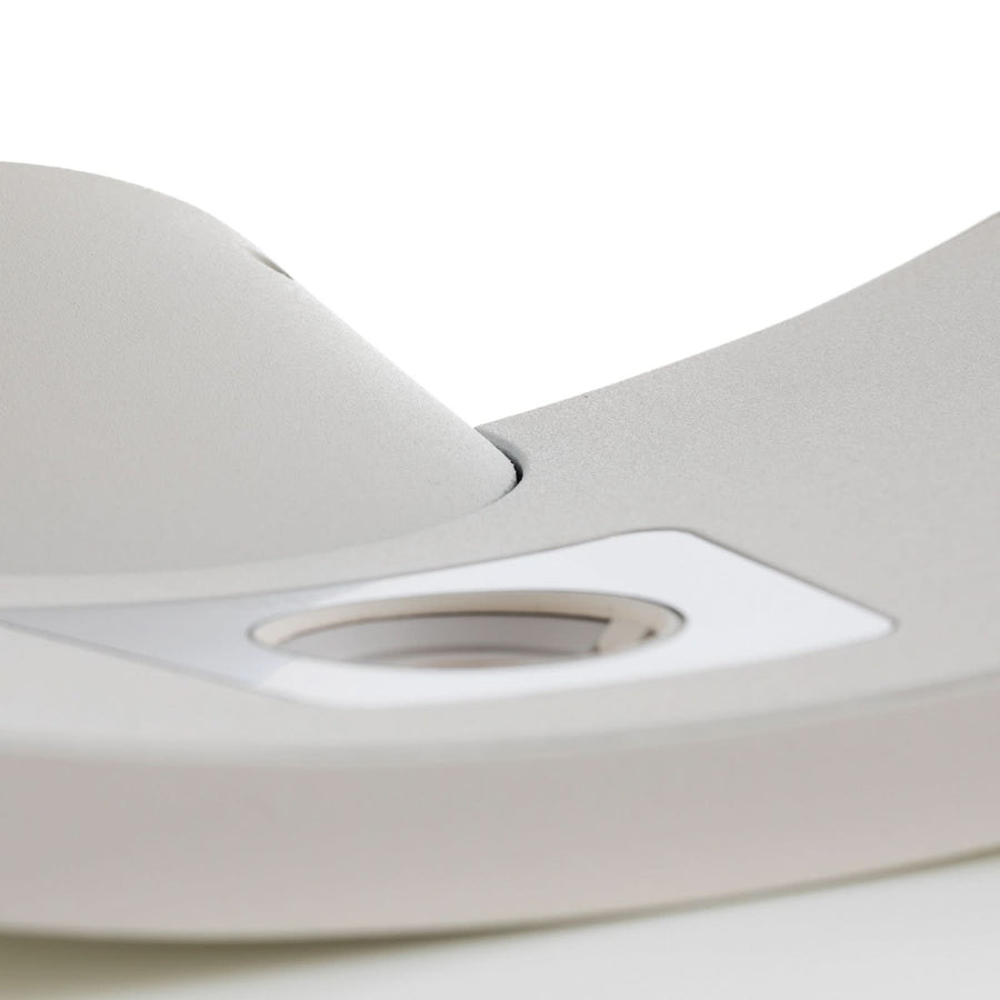 Applique murale LED Microsurf en aluminium, blanc, hauteur 4,4 cm