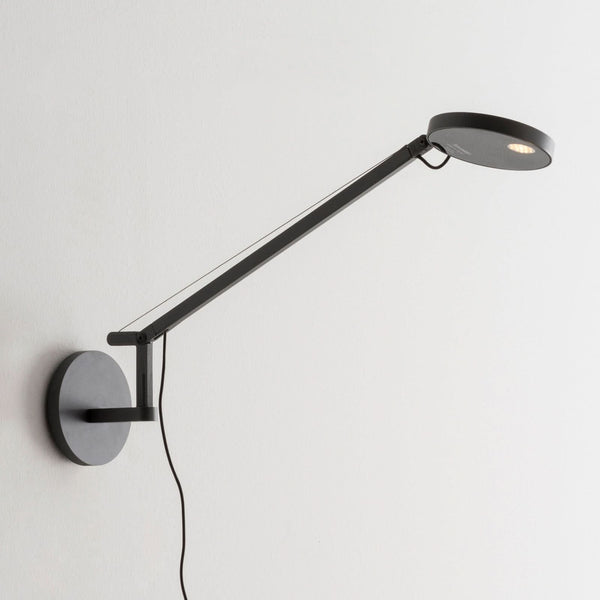 Applique murale LED Demetra Micro 2 en aluminium, anthracite, hauteur 55 cm