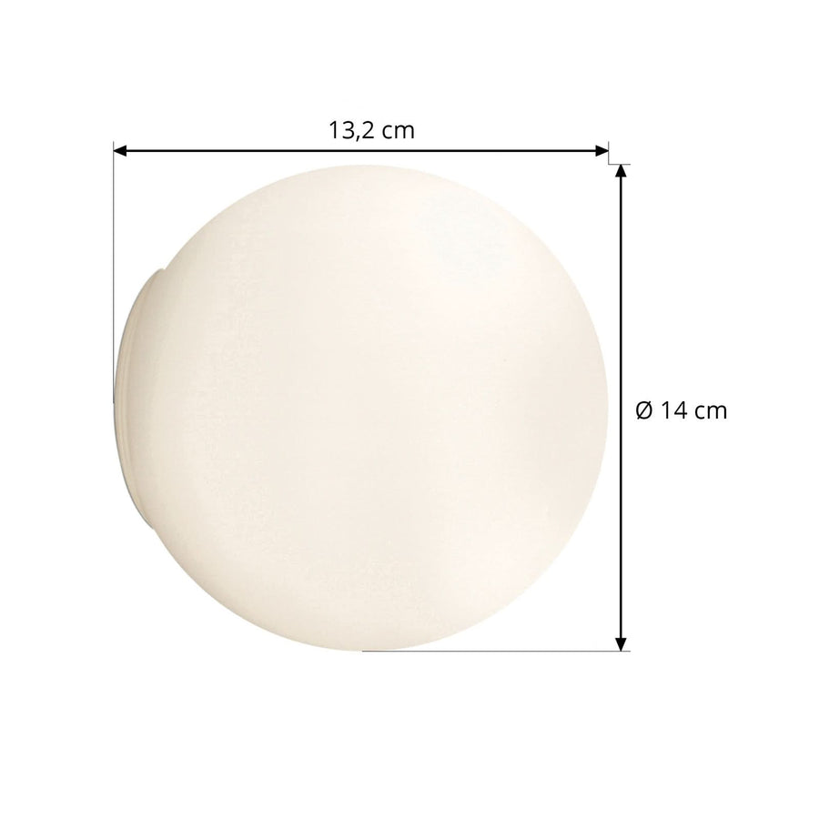 Schéma de dimensions indiquant 13,2 cm de large et Ø 14 cm.