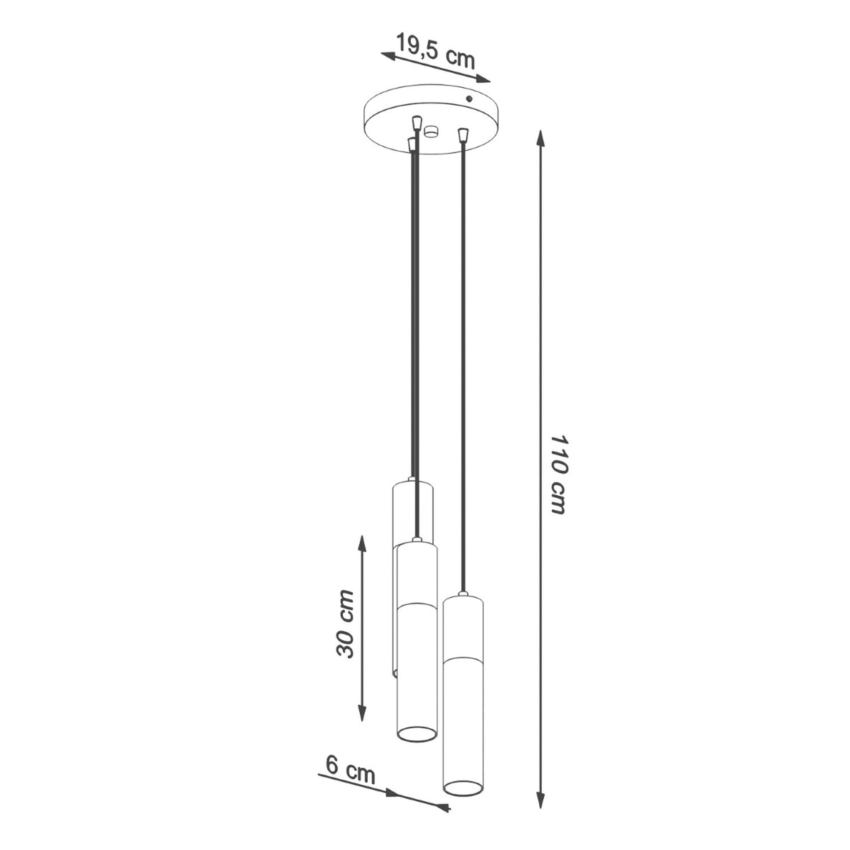 Lampe pendante BORGIO 3P