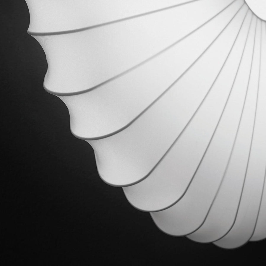 Applique murale Axolight Muse en tissu, blanc, 3 lumières, Ø 80 cm