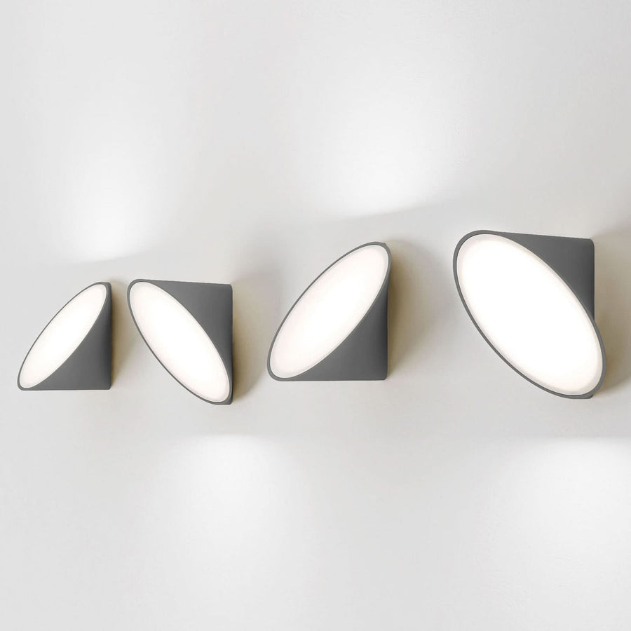 Applique murale LED Axolight Orchid en aluminium, gris foncé, Ø 20 cm