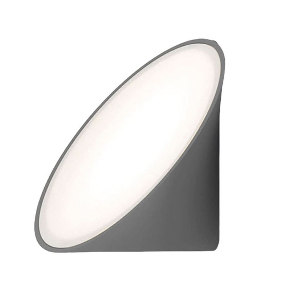 Applique murale LED Axolight Orchid en aluminium, gris foncé, Ø 20 cm