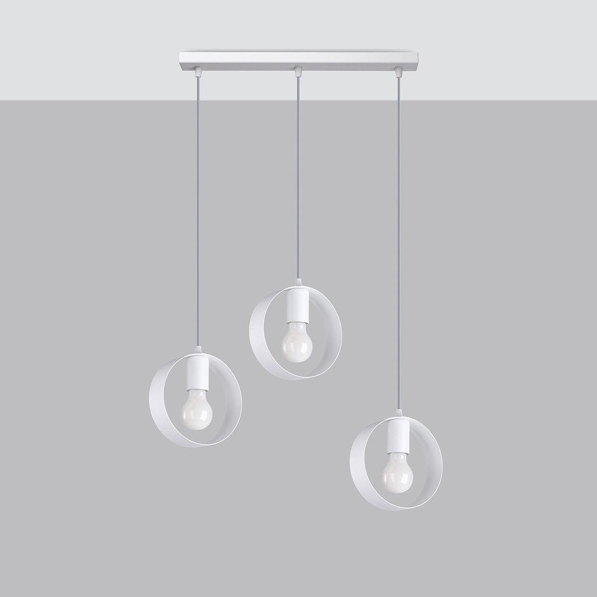 Lampe pendante TITRAN 3 blanche