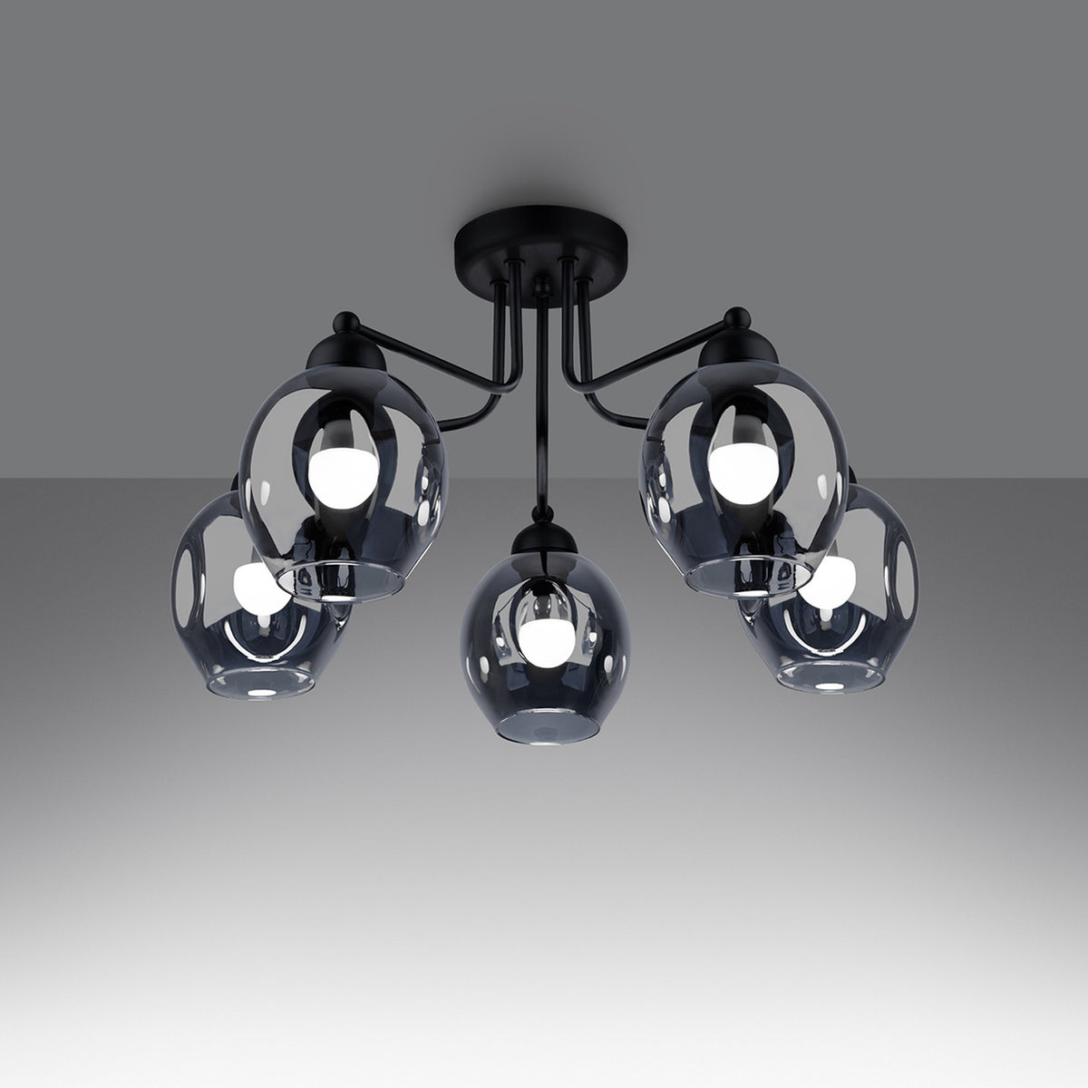 Lustre FILLAN 5 noir