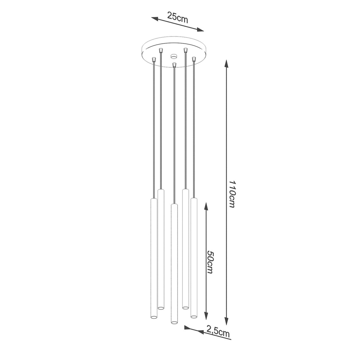Lampe pendante PASTELO 5P