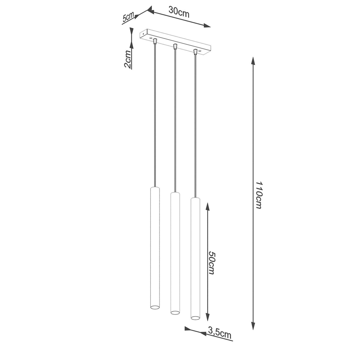 Lampe suspendue PASTELO 3L bois