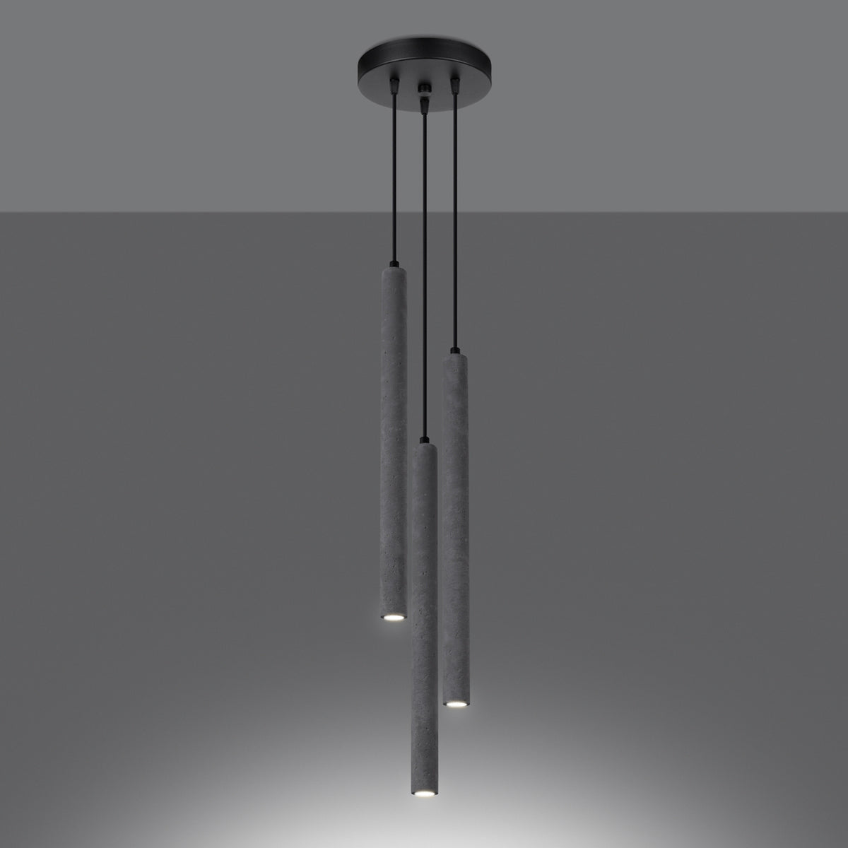 Lampe pendante PASTELO 3P béton