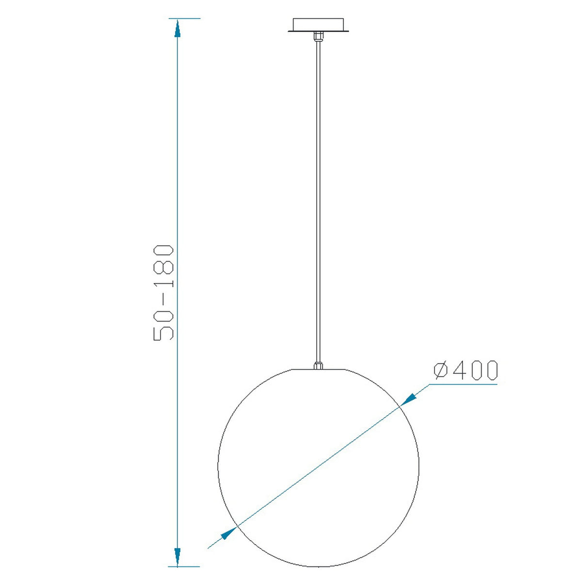 Suspension extérieure Avoriaz blanche, IP44, Ø 40 cm