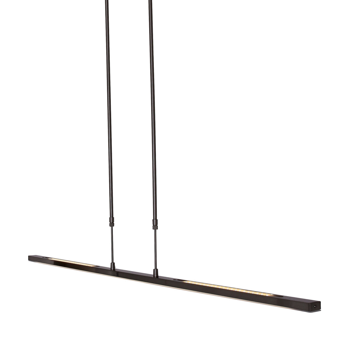 Suspension LED tactile noire, barre 122 cm variateur — vue 2