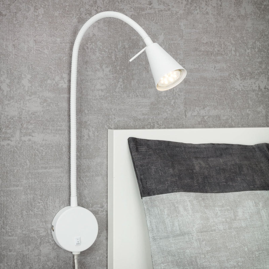 Applique murale Tusa en métal, blanc, hauteur 45 cm