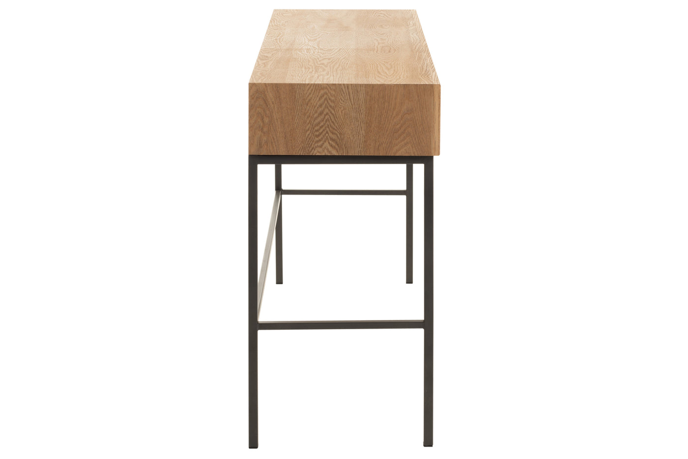 Console Bois Métal Naturel 3 Tiroirs